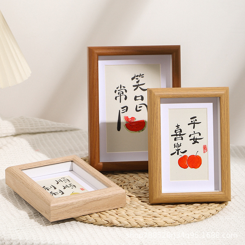 Hollow Photo Frame Three-Dimensional Photo Frame Display Stand 5678inch Photo Frame A4 Wall-Mounted Calligraphy and Painting Frame Dried Flower Photo Frame