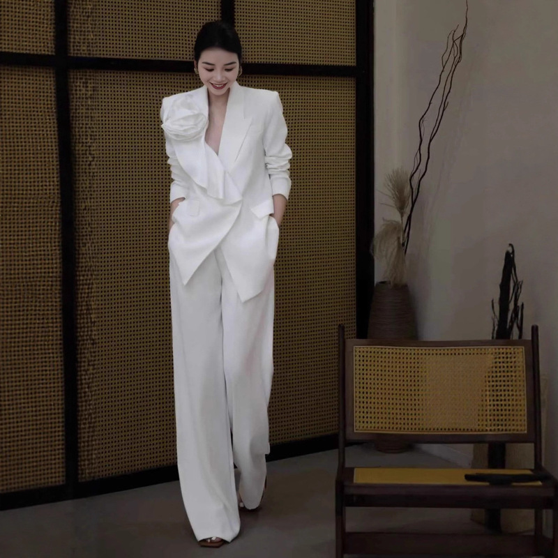 Nanyou 2025 Autumn Old Money Style Fashionable Socialite Professional Goddess Suit Formal Wear Business Party Suit