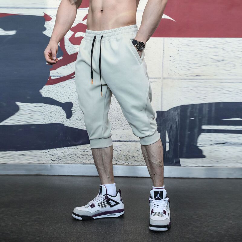 2023 Summer Men's Casual Sports Daily Outdoor Three-Quarter Shorts Spliced Flap Pocket Pants Zipper Leg Binding Thread New Style 2023 Summer Men's Casual Sports Daily Outdoor Three-Quarter Shorts Spliced Flap Pocket Pants Zipper Leg Binding Thread New Style