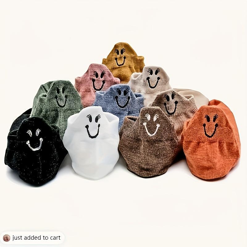 2025 New Cross-Border Dropshipping 10 Pairs of Breathable Socks 10 Pairs of Low-Cut Ankle Socks Cute Style