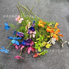 メーカー卸売り3dプリント蝶シミュレーション花結婚祝い装飾対外貿易花材家庭装飾影楼撮影道具
