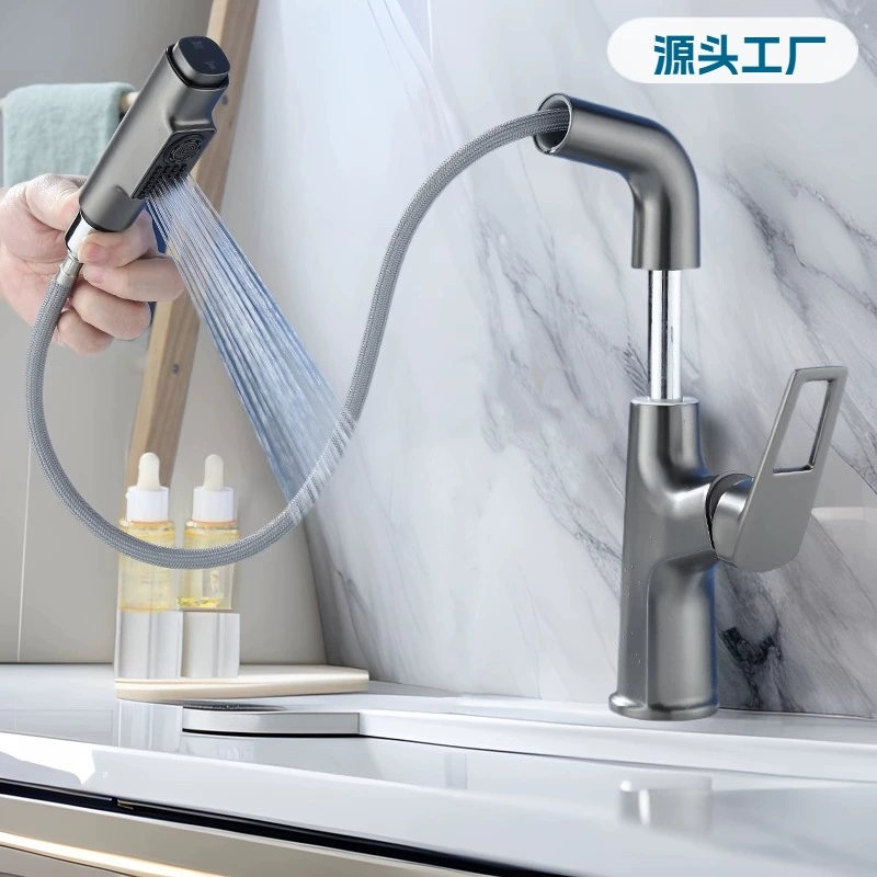 Внешняя торговля трансграничный подъемный и вытягиваемый смеситель для домашней ванной вращающейся ванной комнаты