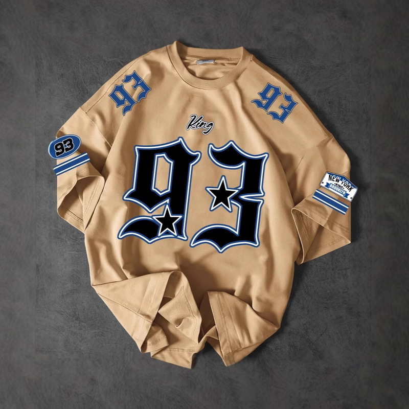 A batch of casual simple digital 93 fashion basic shirt to figure collar short sleeve foreign trade explosions