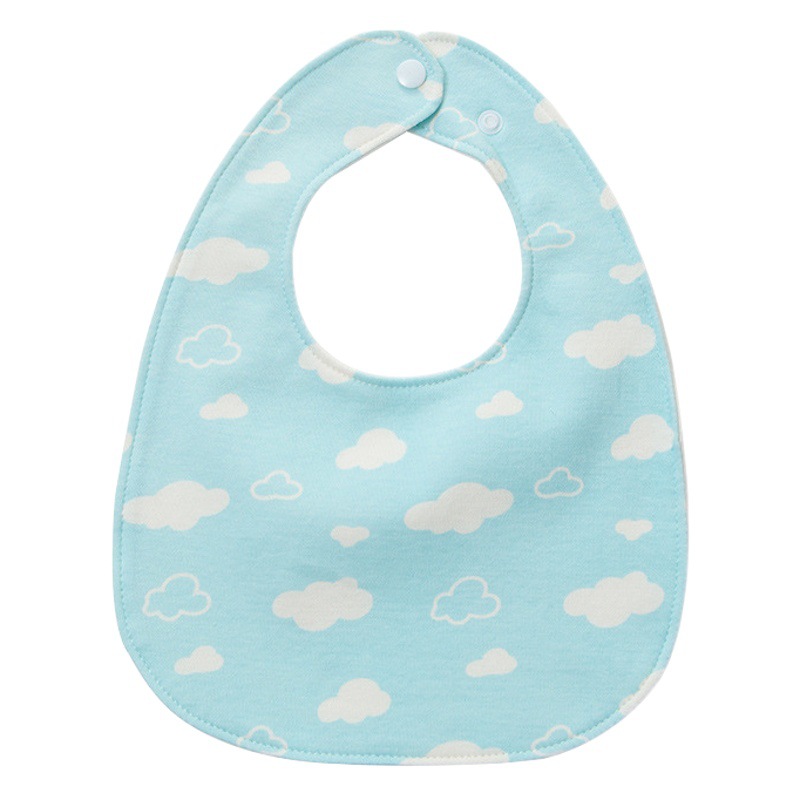 Babero de bebé en forma de U babero de comer para niños bebé de algodón puro impermeable escupir leche engrosada de los hombres babero extra grande