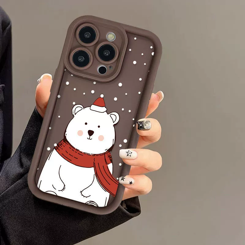 Apple, совместимый с iPhone16, матовый чехол для телефона с маленькими медвежатами, 16promax, 15