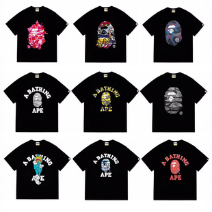 �羳���Q�ļ�BAPE TShirtԳ���^�����Բ���Ů�������eT����Ů�F؛