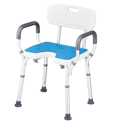 Anti-rust aluminum alloy bathroom bath stool for elderly and pregnant women bathroom safety anti-slip liftable shower chair