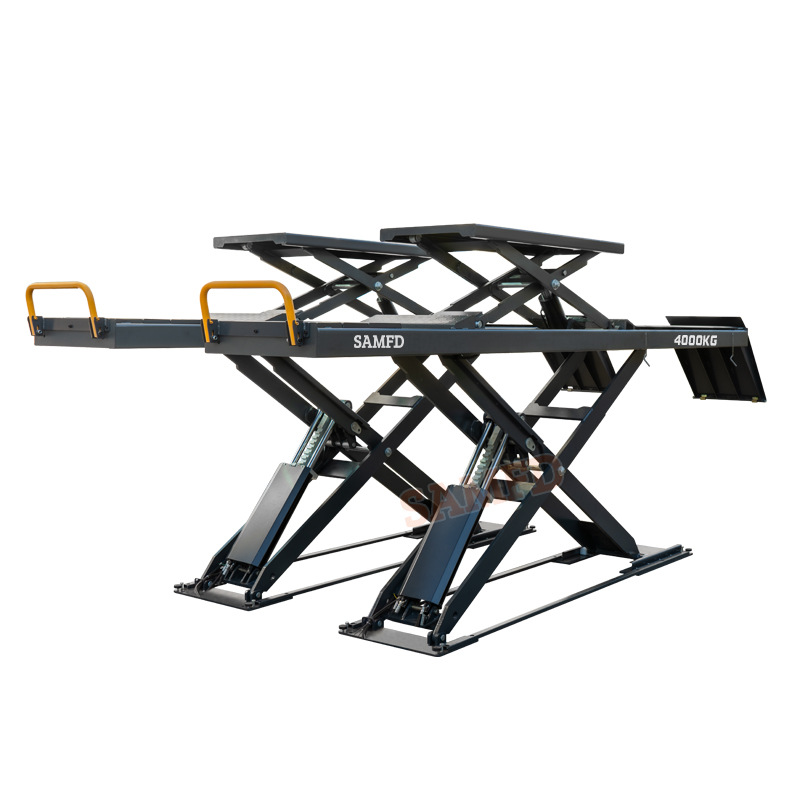 Elevador de tijera grande ultrafino para niños y madres, alineador de cuatro ruedas, tanque de excavación gratuito, reparación de automóviles, elevador, tienda de tijeras 4S