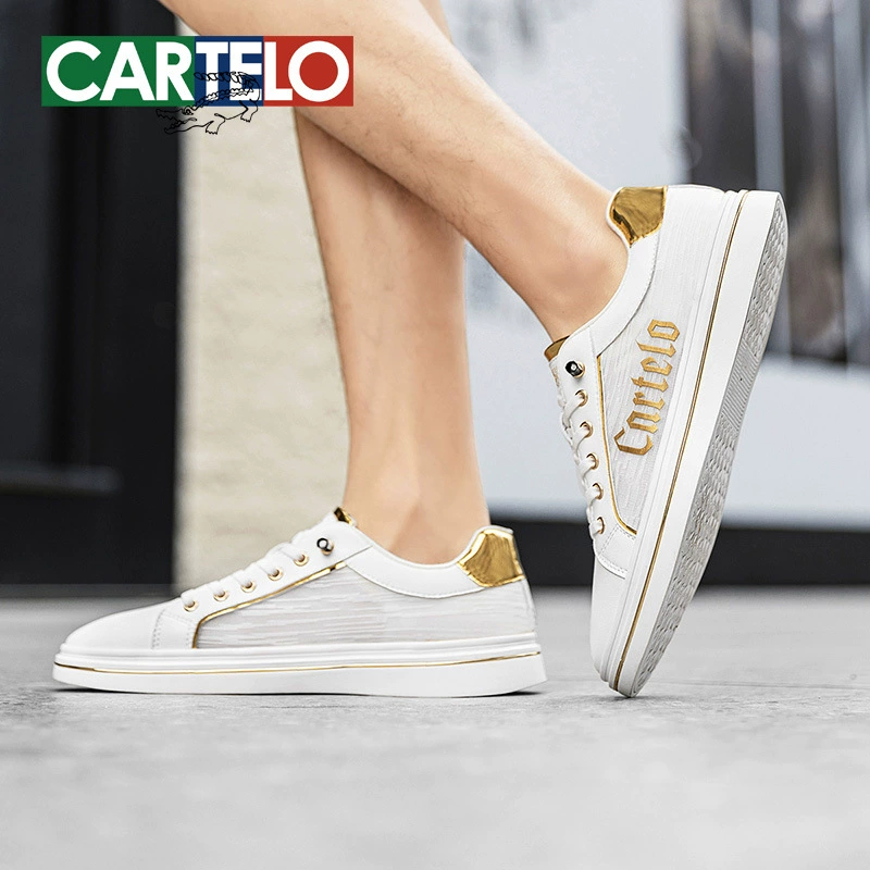 CARTELO/卡帝乐鳄鱼 Summer universal white sneakers for leisure, white shoes