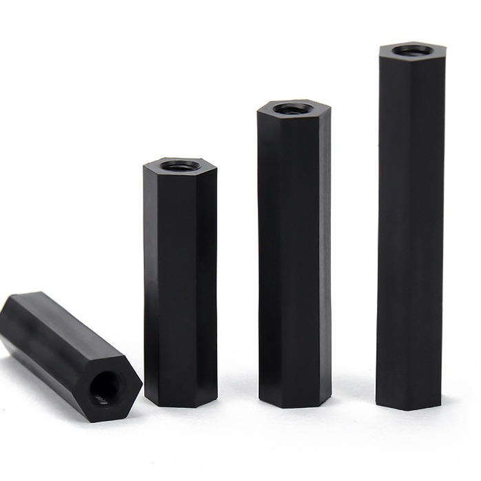 批发M3X8  HTP-308尼龙六角内螺纹隔离柱 塑料双通六角间隔螺纹柱