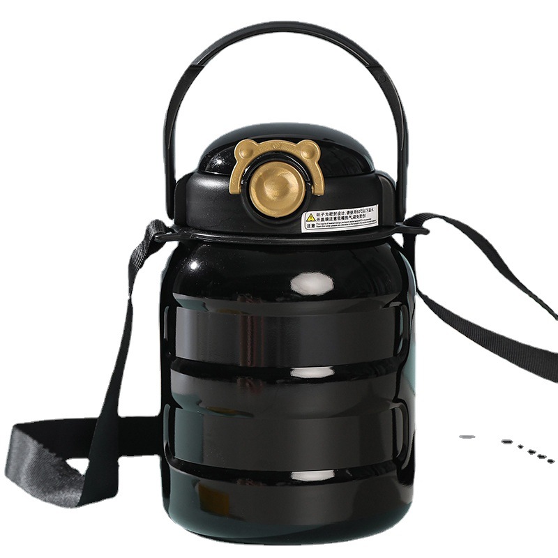 Taza de paja para niños personalizada taza de barriga portátil de gran capacidad de doble bebida gruesa taza de aislamiento transfronterizo