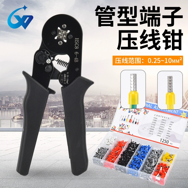 Клещи для обжима клемм для трубного типа Клещи для клемм с ручной изоляцией многофункциональные плоскогубцы для обжима