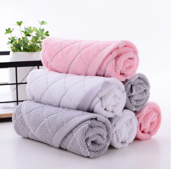 Jieliya Square Scarf Pure Cotton Soft Absorbent Cotton Square Scarf Embroidered logo Jieliya 6688-1