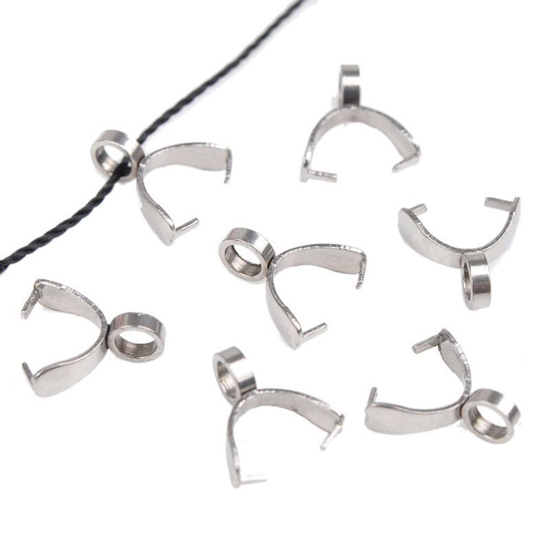 不锈钢瓜子扣 叉扣 吊坠扣 项链坠扣 DIY饰品配件