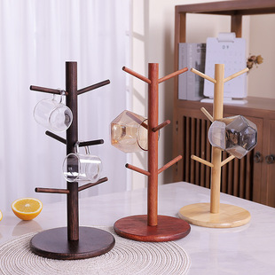 Bamboo Cup Holder Mug Holder Water Cup Holder Bamboo Cup Holder Living Room Tea Cup Glass Cup Drain Rack