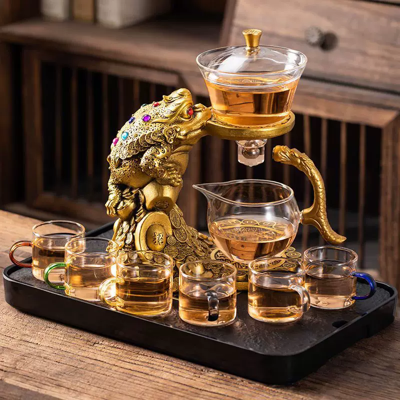 Glass automatic tea set for home use for office, high-end teapot