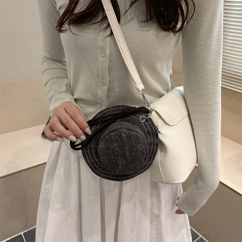 Cross-border 2026 nueva mujer simple bolso de sombrero de costura de automóvil bolso de moda de mujer bolso de bolso de nicho
