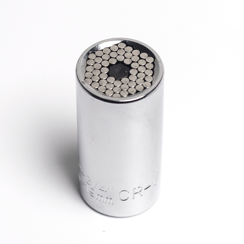 Yunbei メトリックおよびインチ 7-19 ミリメートルソケット 3/8 "六角シャンクアダプター 1/4"-3/4" シルバーラチェットレンチソケット|undefined