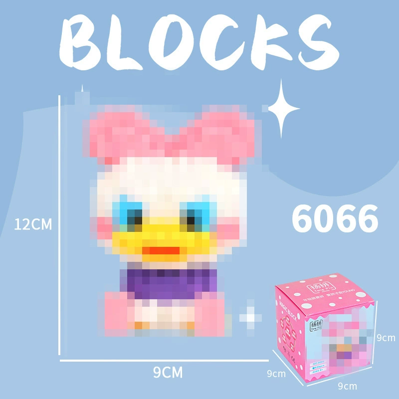 Cartoon Building Block Toy Set, Mini Constructor Doll, 9×9×9 cm, Assorted Character Designs
