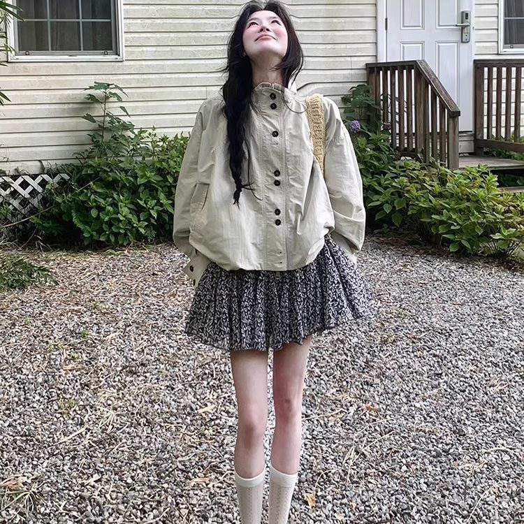 短款风衣外套女2025秋季新款小个子巨好看薄款韩系宽松气质设计感|undefined