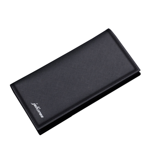 New men's wallet, Korean version, trendy long cross pattern wallet, fashionable multi-card slot simple wallet, factory direct sale