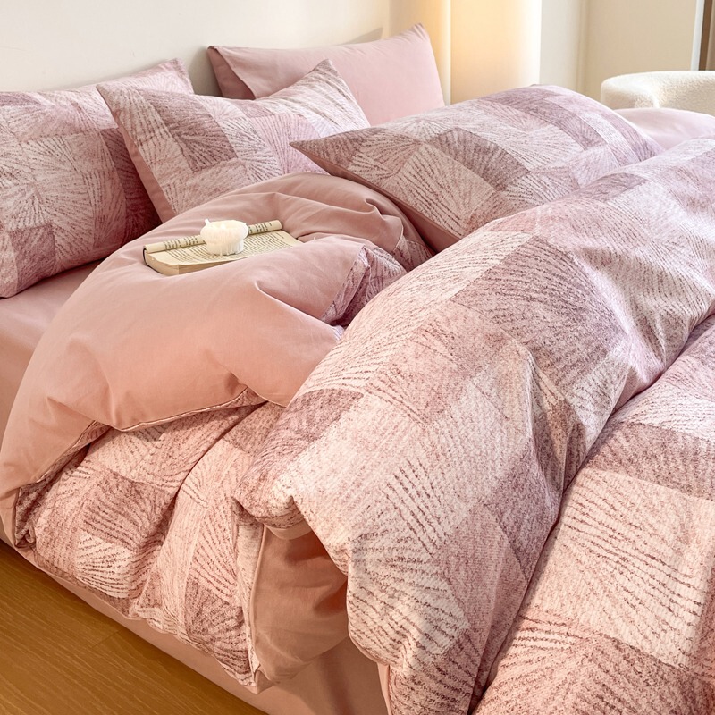 Ultra-Thick 100% Cotton Duvet Cover Set, Pure Cotton Three-Piece Set for Autumn and Winter, Light Luxury, Simple and Casual Bedding