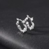 Fashionable accessory, universal zirconium, earrings, elegant silver needle, light luxury style, silver 925 sample, wholesale