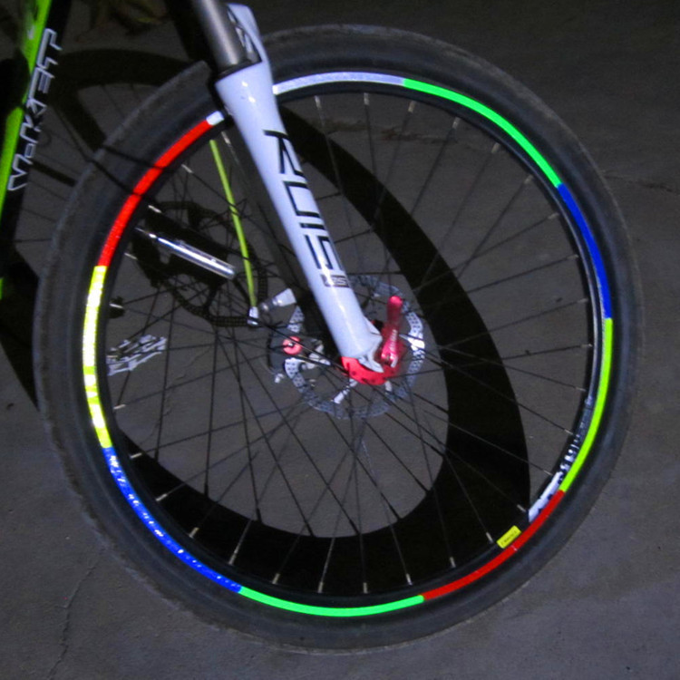Bicicletas de montaña pegatinas de bicicleta de equilibrio patineta radios anillo de acero pegatinas de advertencia de rueda pegatinas accesorios de bicicleta