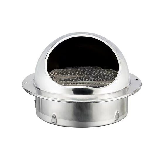 Thick 304 stainless steel hood exterior wall breathable cap new air outlet exhaust hood fume exhaust pipe rain-proof and windproof Hood