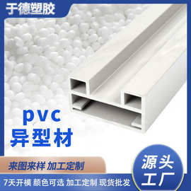 厂家定制PVC异型材U形卡槽轨道条塑钢门窗条塑料挤出高光冰柜边条