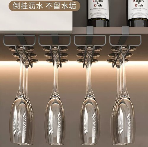 No punching wine cabinet red wine glass holder hanging hanging wine glass storage rack cup holder wine cabinet no punching red wine glass holder