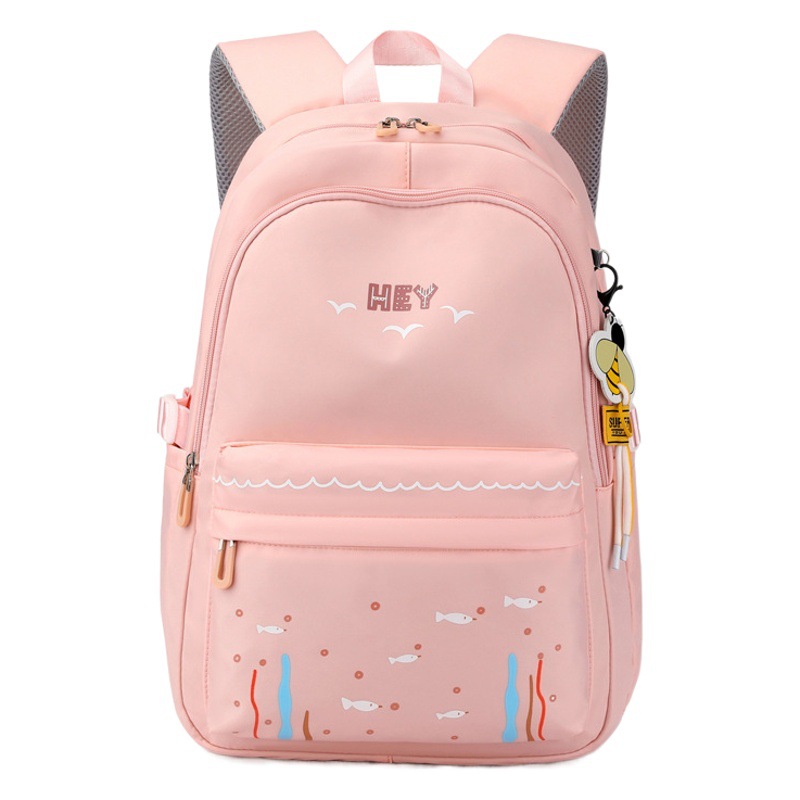 Natural de Peces nuevo estilo casual mochila para estudiantes de la escuela primaria de gran capacidad Universal para niños y niñas de Grado 3 a grado 6