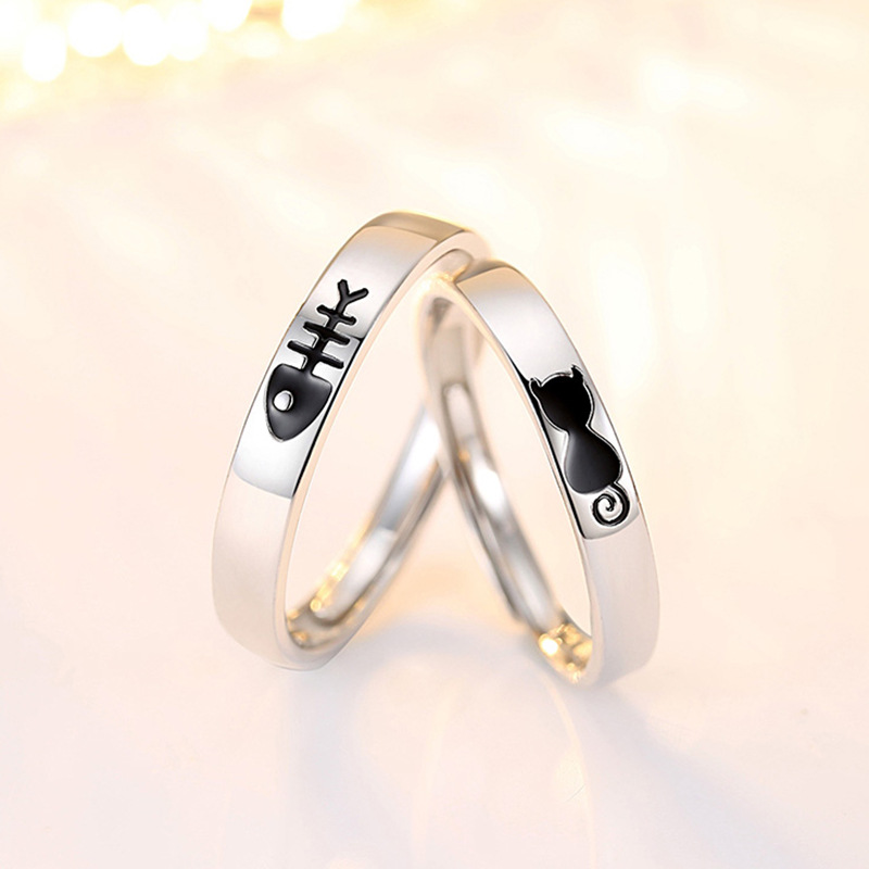 Casual Streetwear Sun Moon Alloy Copper Couple Open Rings display picture 8
