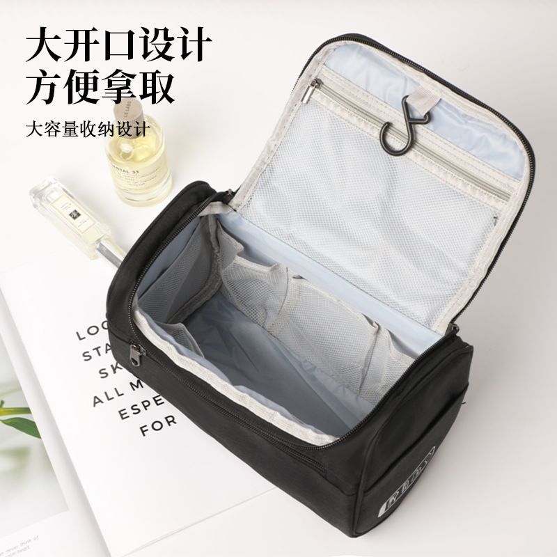 Cross-border customizable cationic pillow bag, cosmetic storage bag, portable travel hook toiletry bag