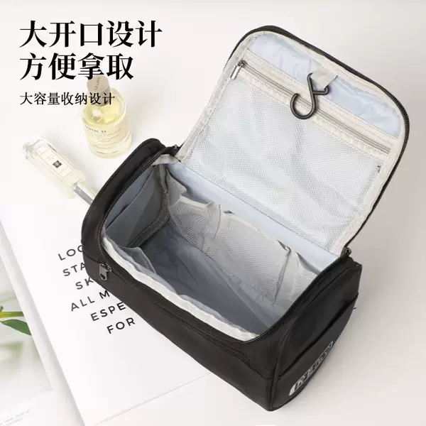 Cross-border customizable cationic pillow bag, cosmetic storage bag, portable travel hook toiletry bag