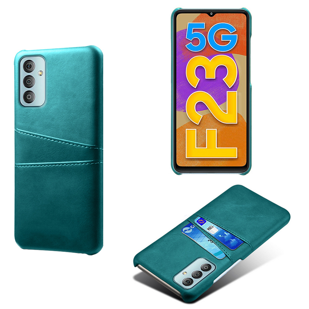 适用三星F23 5g手机壳保护套三星Samsung F23 5g小牛纹双插卡皮套