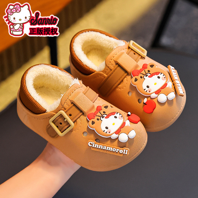 Sanliou bolsas de invierno para niños zapatos de tacones de algodón para niños y niñas calientes con terciopelo Kulomi impermeable zapatillas de algodón para niños caseros