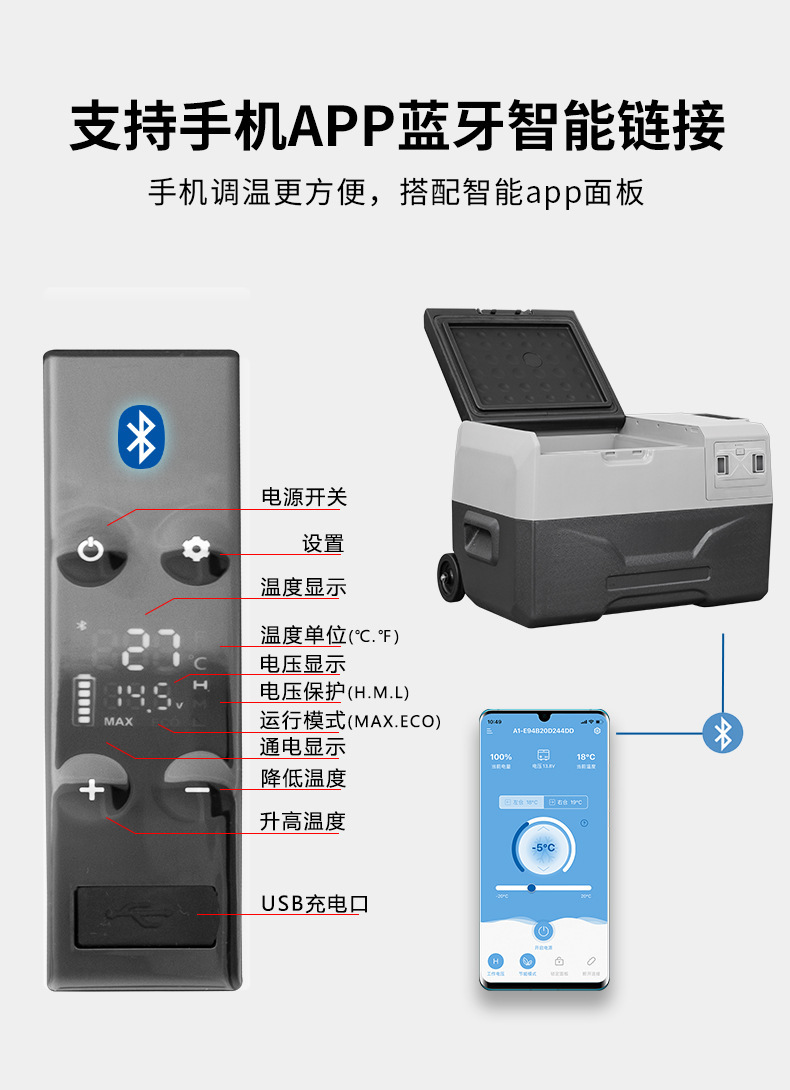 Ice Tiger Compressor Car Refrigerator for Car and Home Use, Freezing and Refrigeration, 12V24V Portable Ecx30 Dormitory Mini Refrigerator