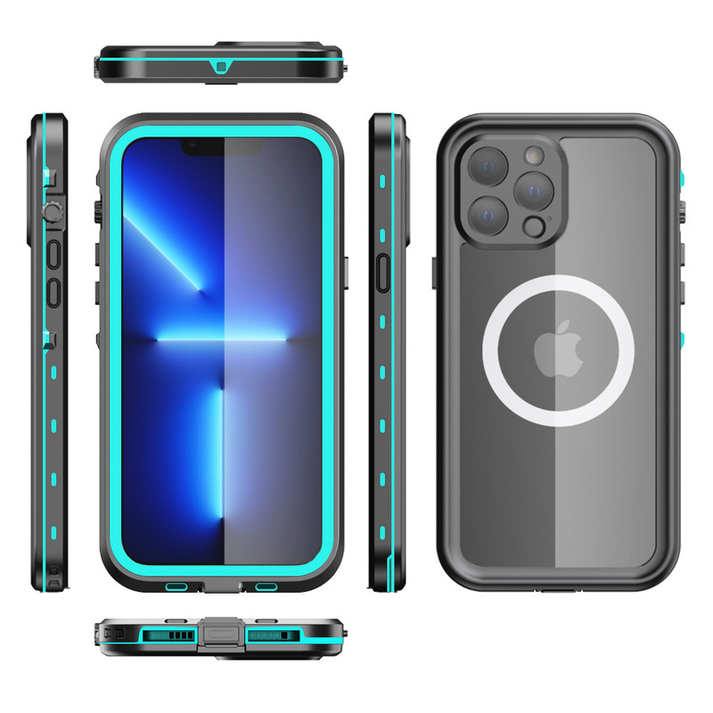 アップル16防水携帯電話ケース15無線マグセーフ磁気吸引14promax携帯電話ケース透明全包を適用|undefined