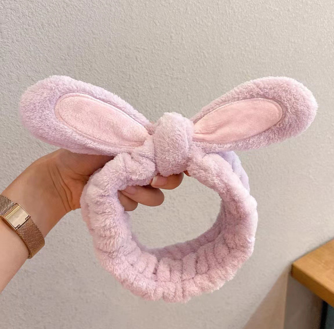 Caricatura verde rana correa de cabello mujer nuevo lindo gran ojo correa de cabello lavar la cara correa de cabello máscara de Navidad tocado