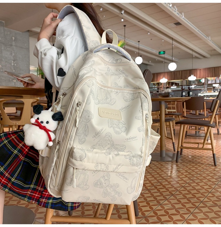 2024 New Large Capacity Stylish Backpack Daily Versatile Men and Women Backpack High School Student Campus Student Bag