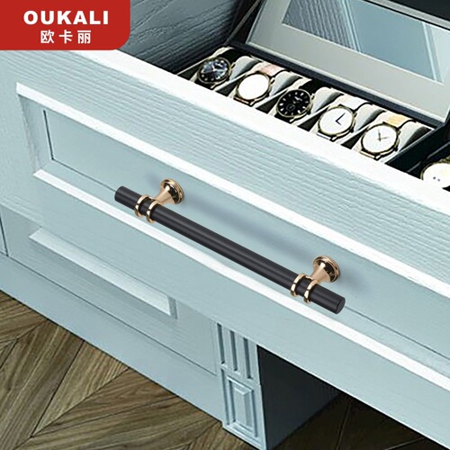 Gold minimalist zinc alloy cabinet wardrobe drawer cabinet door furniture hardware accessories door handle bathroom cabinet handle
