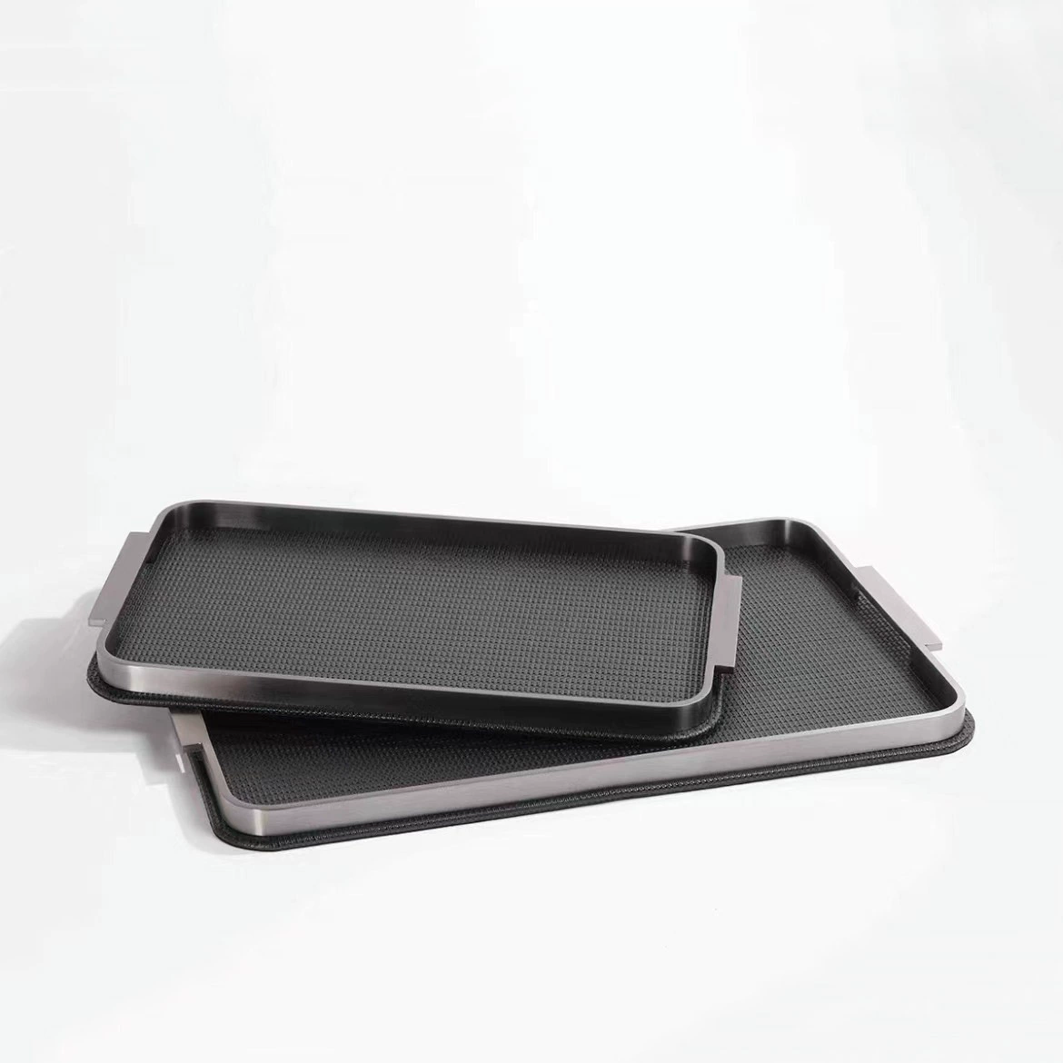 Легкий Роскошный Современный Тканый Кожаный Металлический Лоток Домашняя Мягкая Одежда Гостиная Журнальный Столик Тарелка Для Хранения Ванная Комната Ароматерапия Тарелка Украшения