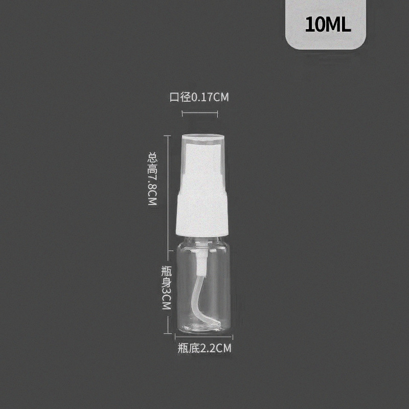 Fabricante 30ml50ml100ml botella de spray pequeña botella de spray botella de plástico transparente alcohol perfume mascota sub-botella