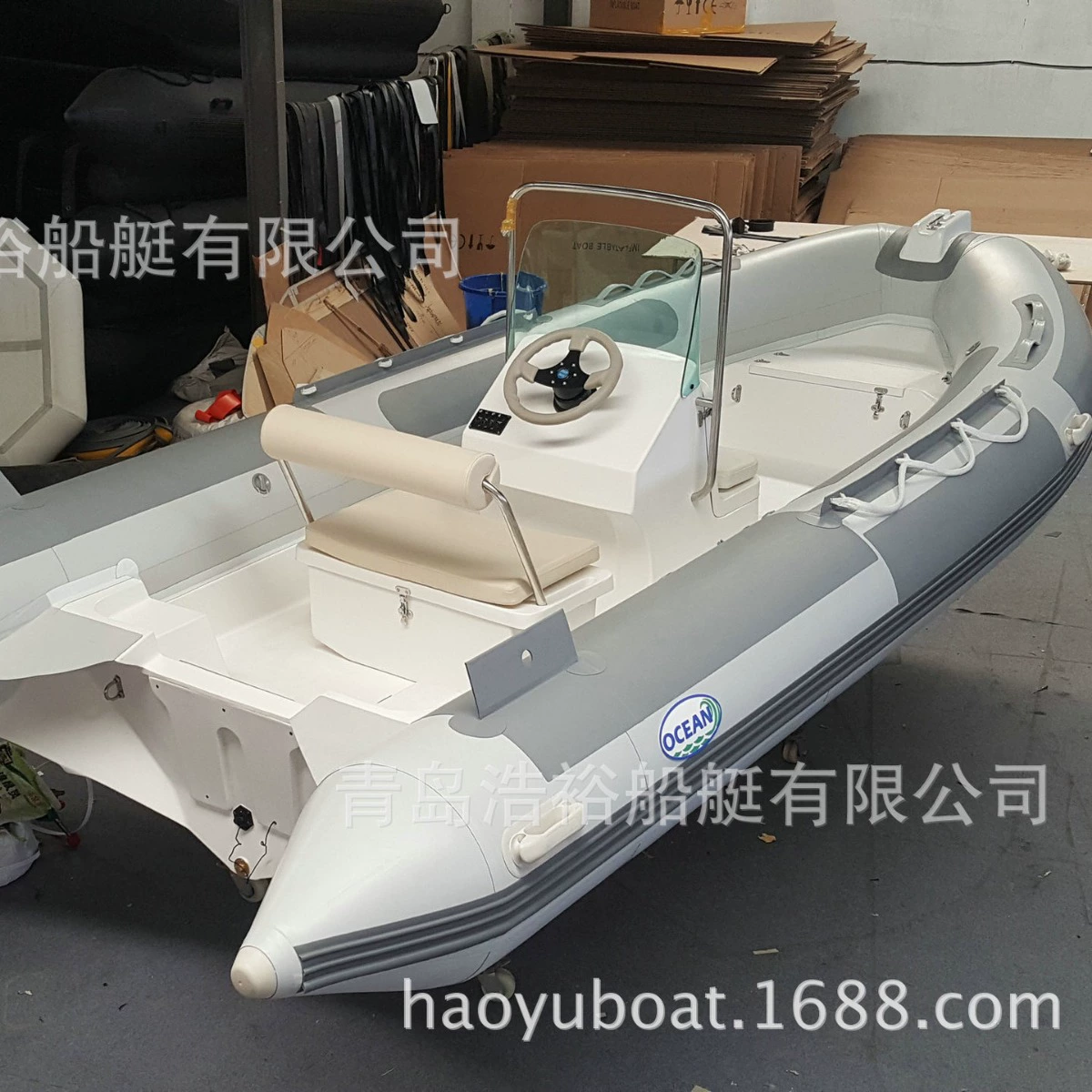 CANTO Haoyu лодка из стеклопластика FRP, прогулочная/рыболовная лодка Paron Sea, резиновая надувная байдарка 4,8 м, упрочнённый корпус