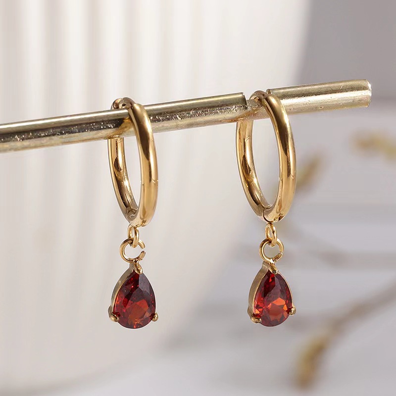 10g Weight Titanium Steel Ear Needle Material Drop Earrings Classification 1 Pair Quantity Holiday, Street Occasion Titanium Steel Material Geometric Pattern All Seasons Season Women's Gender Polished Finish Basic Style 1 Pair Basic Geometric Titanium Steel Drop Earrings 2