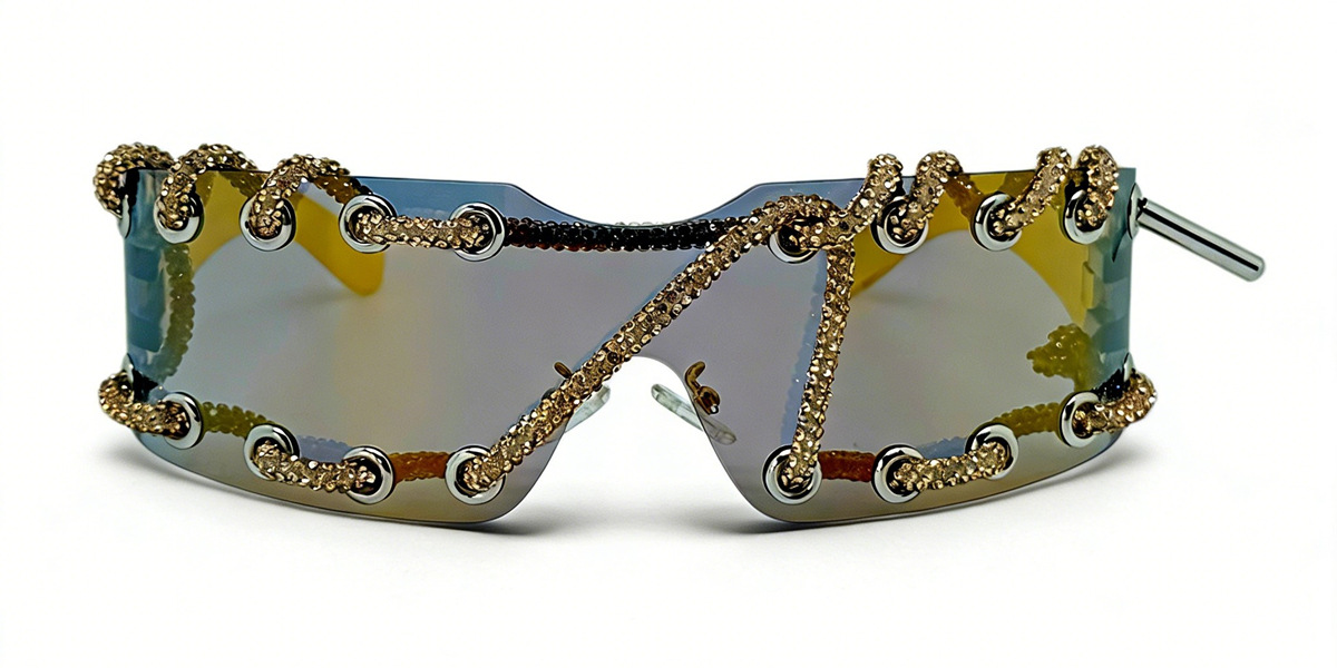 Cyberpunk Y2k Frameless Punk Sunglasses With Metal Rivet Details_voghion.com