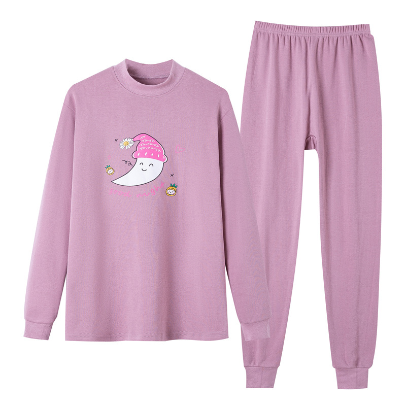 Ropa de otoño juvenil pantalones largos conjunto de ropa interior para niños medianos y grandes niños y niñas suéter de algodón niñas suéter línea conjunto de pantalones