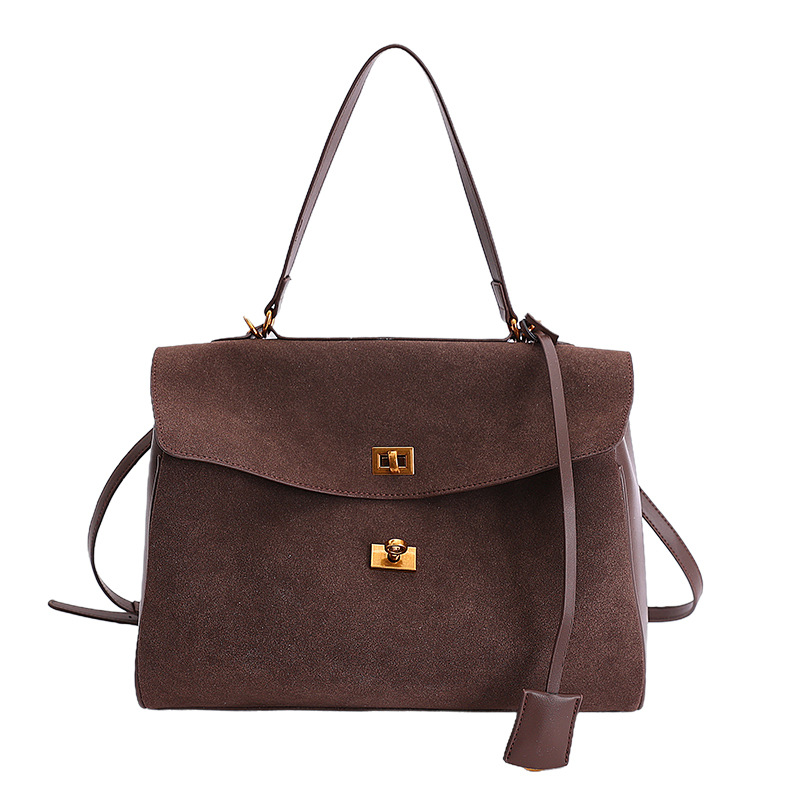 Bolso de maletín retro de gran capacidad para mujeres 2025 invierno nuevo estilo de moda mochila de piel de ciervo mochila de alta calidad para viajar