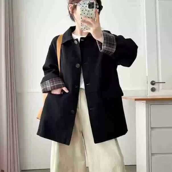 Autumn trench coat, large size (83), oversize